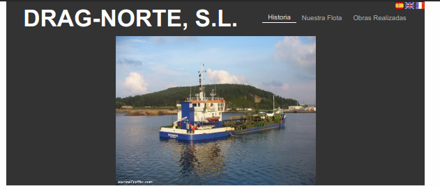 Dragnorte Web corporativa de empresa de dragas